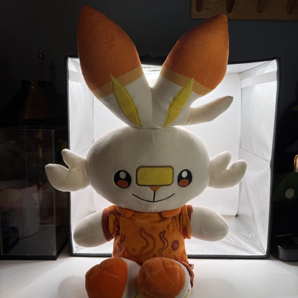 Build A Bear Pokemon Scorbunny Plush Animal w/Sleeper Outfit EUC